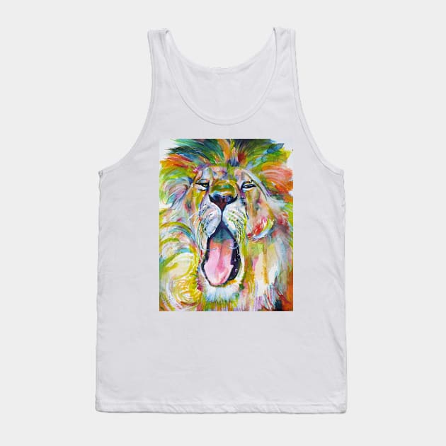 LION YAWNING Tank Top by lautir